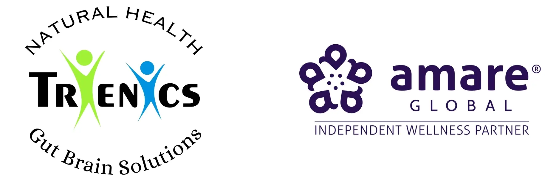 Trienics logo and Amare