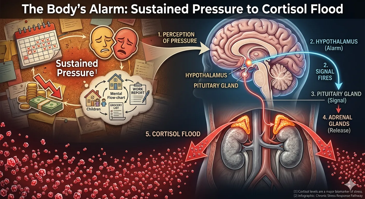 How cortisol gets into your blood stream