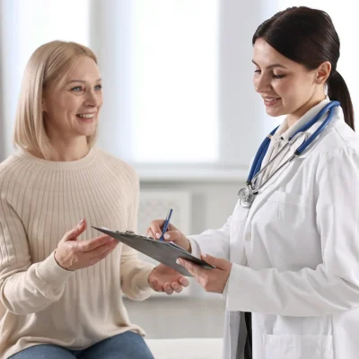 woman see doctor